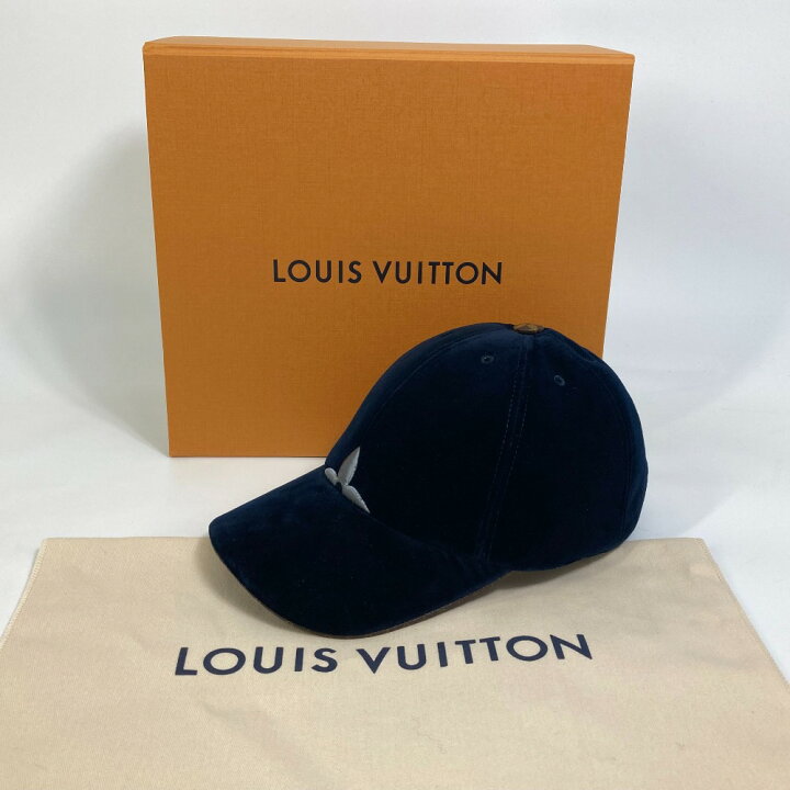 Louis Vuitton M7791L Cap LV Touch Cotton Blue Marine L Men's  w/Accessories