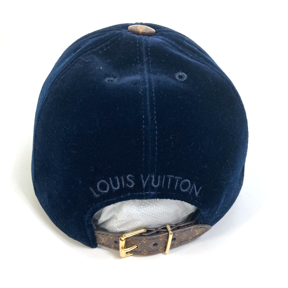 LOUIS VUITTON ルイヴィトン M7791M 帽子 キャップ・LV タッチ ベースボール キャップ ベロア メンズ ブルー 未使用 【中古】  | ブランドショップ　リファレンス