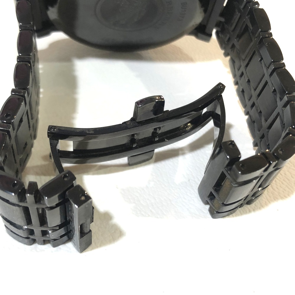 超激安 バーバリー ヘリテージクロノグラフ BU1373 PVD メンズ 黒文字盤：ブランドショップ・リップス 低価新品