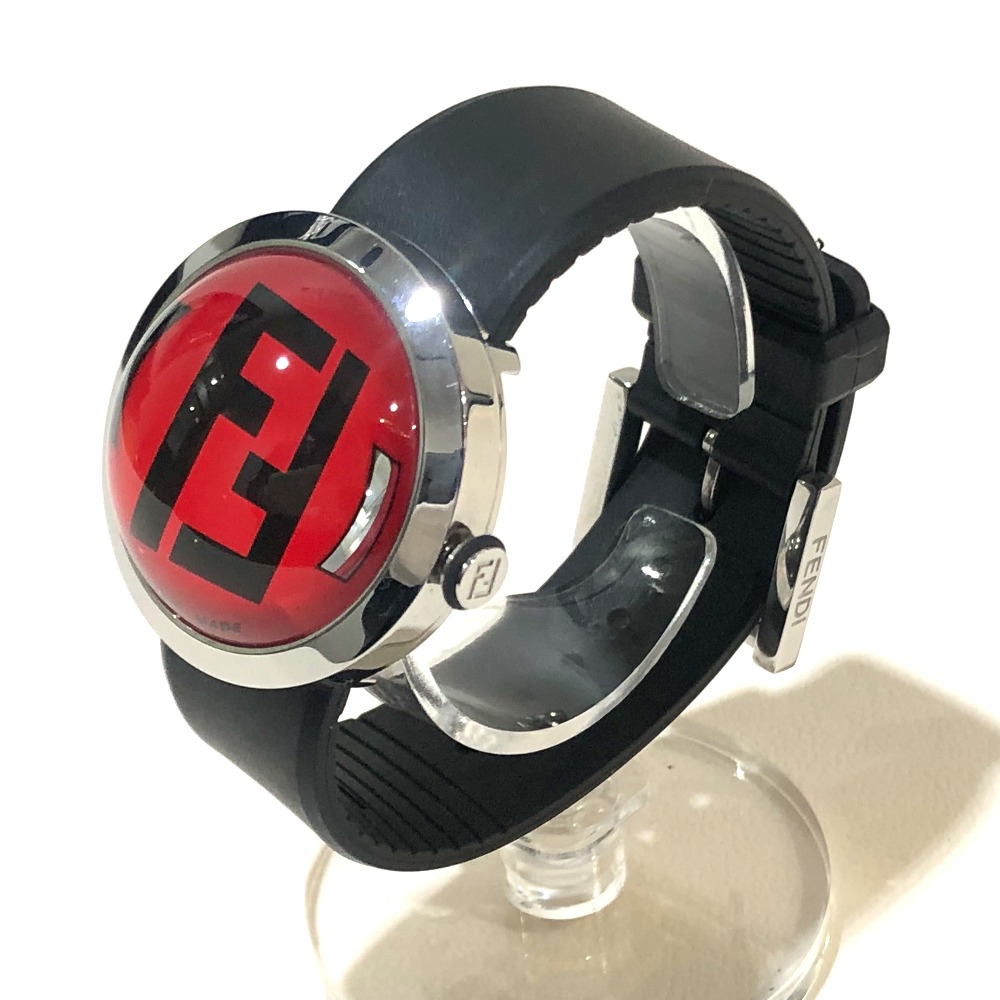 FENDI フェンディ 8010G FFロゴ ブースラ ドーム型 クオーツ 腕時計 SS /ラバーベルト レディース シルバー×ブラック 【中古】 |  ブランドショップ　リファレンス