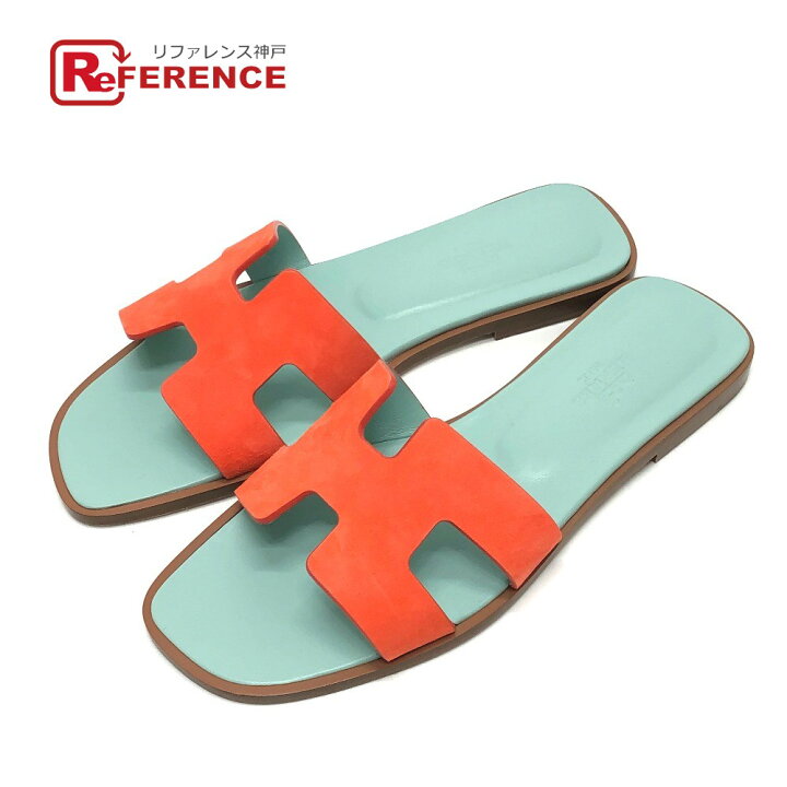 楽天市場】HERMES エルメス Hロゴ オアジス ミュール サンダル レザー  