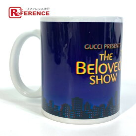 GUCCI グッチ THE BELOVED SHOW マグカップ 陶器 ユニセックス ホワイト×ブルー 未使用 【中古】