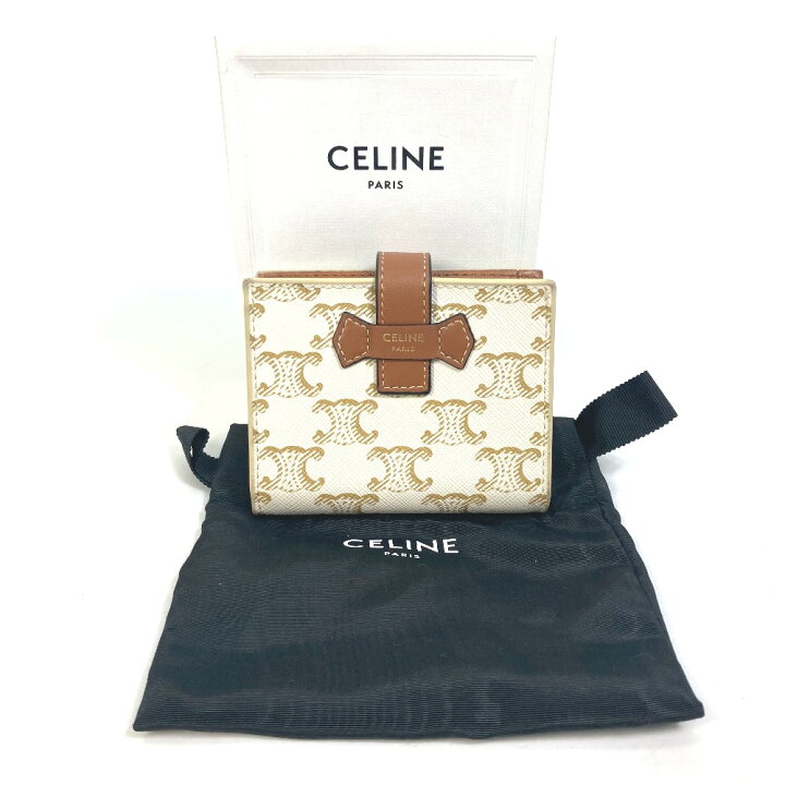 楽天市場】CELINE セリーヌ マカダム トリオンフ ウォレット 2つ折り 