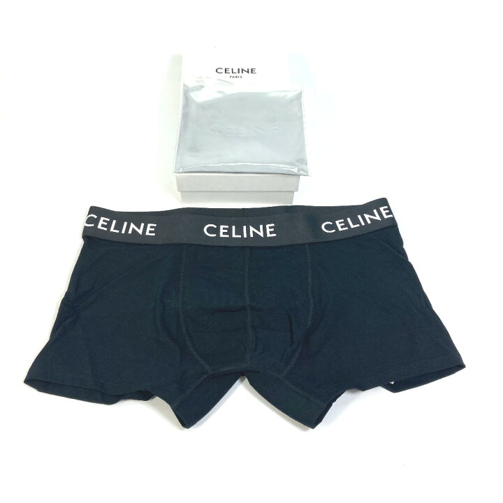 楽天市場】CELINE セリーヌ 2Z055157N.38NO ロゴ ボクサー パンツ 