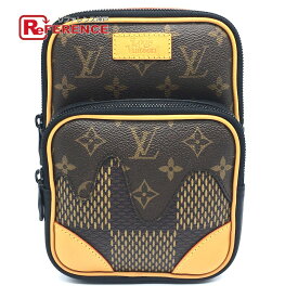 LOUIS VUITTON ルイヴィトン N40379 ダミエ ジャイアント NIGO®コラボ カバン アマゾン・スリングバッグ ショルダーバッグ ダミエキャンバス メンズ エベヌ ブラウン 【新品】