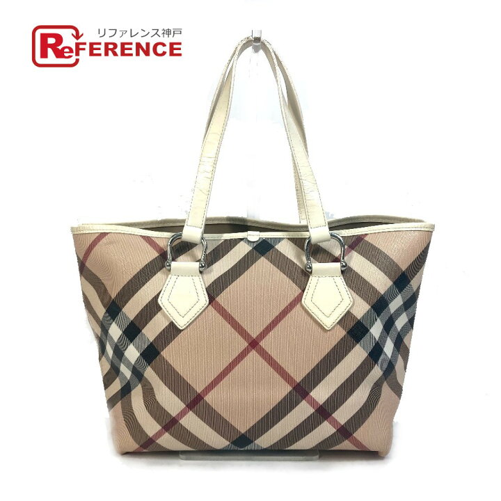 楽天市場】BURBERRY バーバリー チェック柄 トートバッグ カバン 
