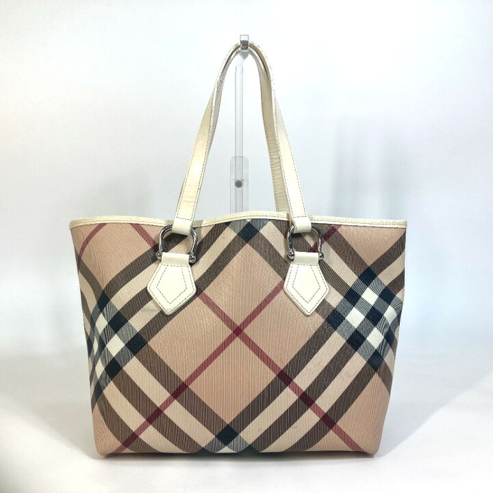 楽天市場】BURBERRY バーバリー チェック柄 トートバッグ カバン 