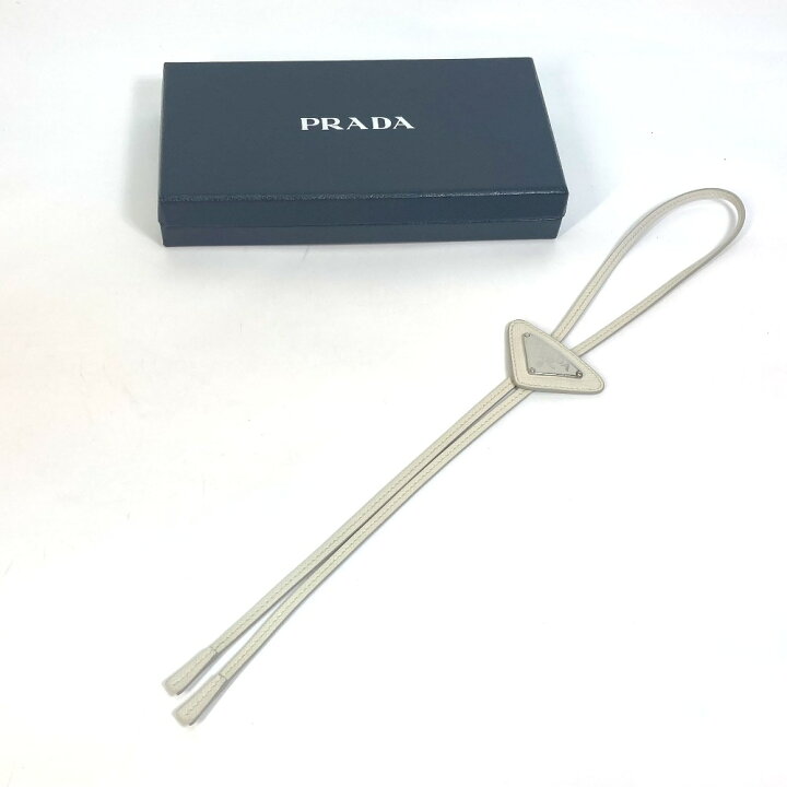 楽天市場】PRADA プラダ 三角プレート ロゴ ループタイ ボロタイ 