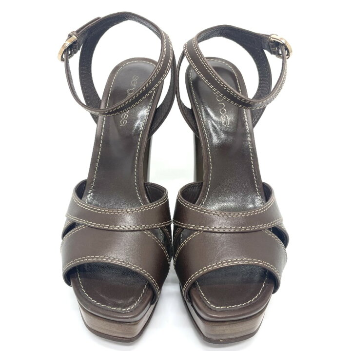 楽天市場】Sergio Rossi セルジオロッシ アンクル ストラップ ブラウン  