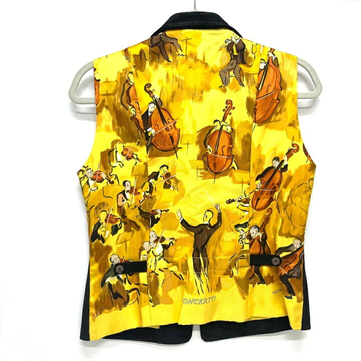 楽天市場】HERMES エルメス シルク切替 CONCERTO コンチェルト ジレ 