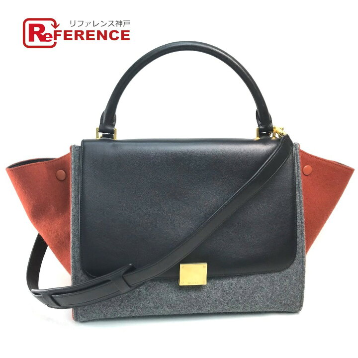 楽天市場】CELINE セリーヌ トラペーズ カバン 2WAY ハンドバッグ  