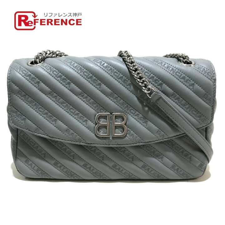 BALENCIAGA バレンシアガ 501684 肩掛け 斜め掛け Wチェーンバッグ BB 