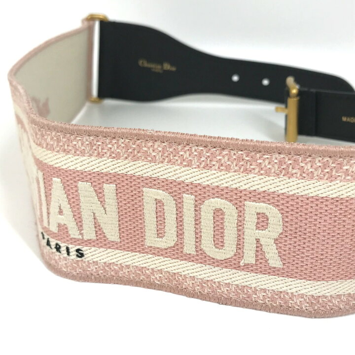 楽天市場】Dior ディオール エンブロイダリー ロゴ 太ベルト 幅広 