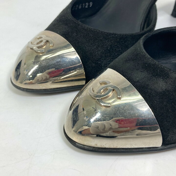 楽天市場】CHANEL シャネル ヒール メタル バイカラー ロゴ CC ココ 