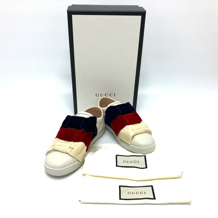 楽天市場】GUCCI グッチ 524989 リボン BEE 蜂 ローカット スリッポン  