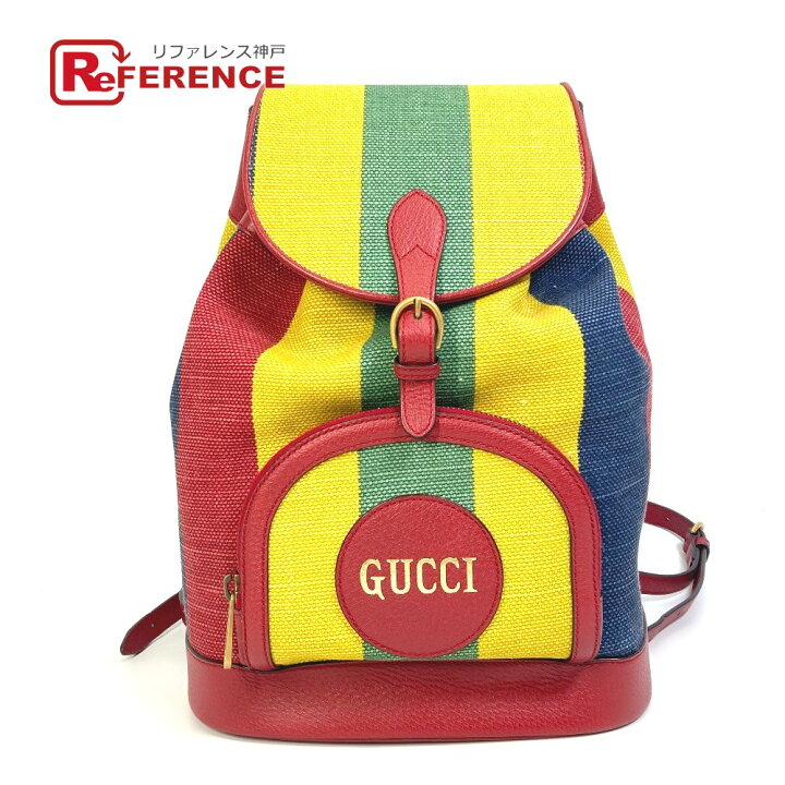 楽天市場】GUCCI グッチ 625909 バイアデラ ストライプ バッグパック 