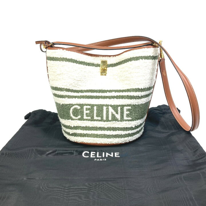 楽天市場】CELINE セリーヌ 195572ED3-15KZ ボーダー バケット16 