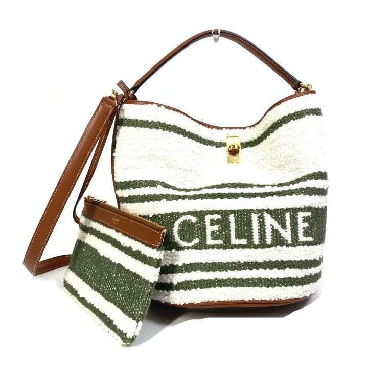 楽天市場】CELINE セリーヌ 195572ED3-15KZ ボーダー バケット16 