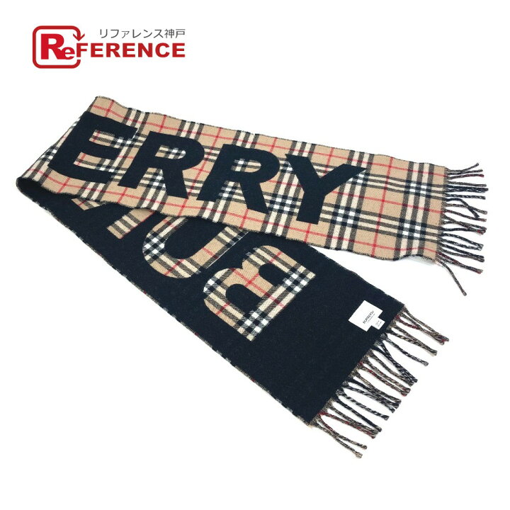 楽天市場】BURBERRY バーバリー 8015184 ロゴ チェック フリンジ  