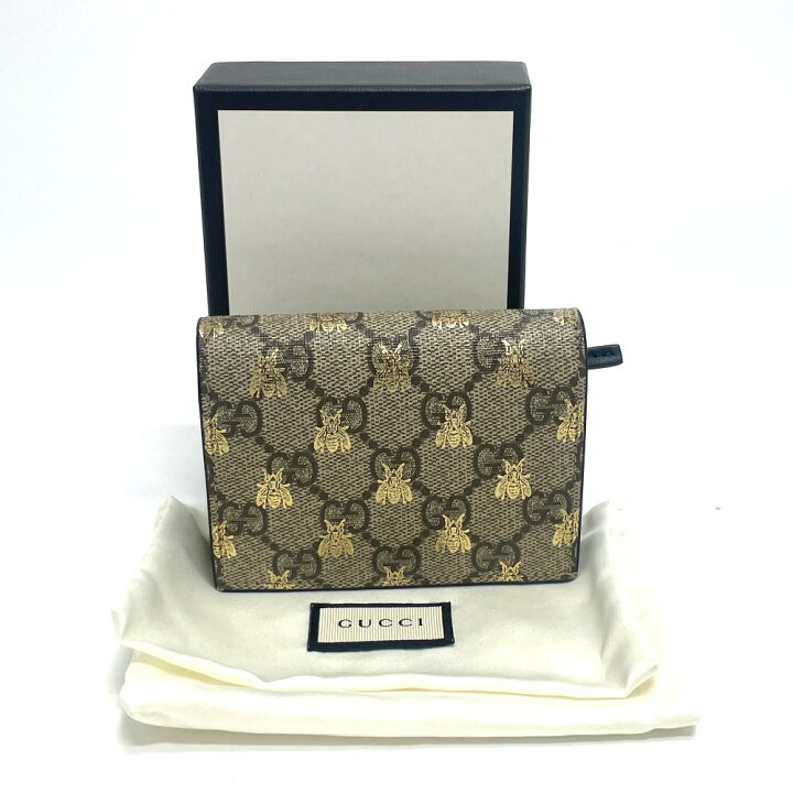 楽天市場】GUCCI グッチ 508057 GG BEE ビー コンパクトウォレット 2  