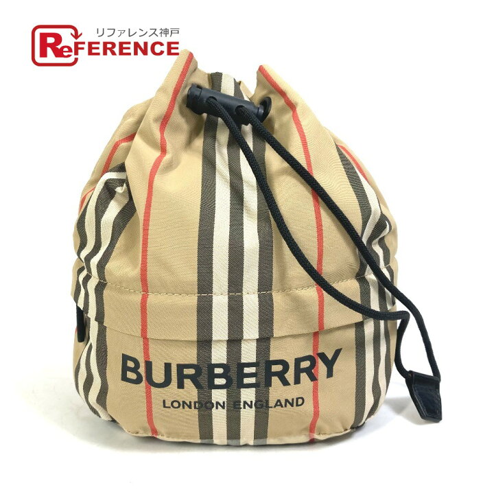 楽天市場】BURBERRY バーバリー チェック 巾着 カバン メイクポーチ  
