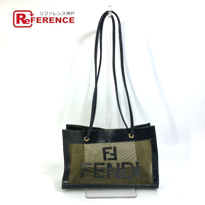 楽天市場】FENDI フェンディ ヴィンテージ ロゴ メッシュ トートバッグ 
