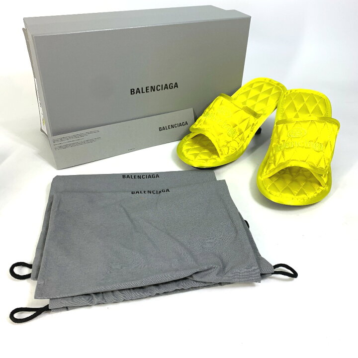楽天市場】BALENCIAGA バレンシアガ 653312 ミュール ロゴ ヒール 靴  