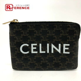 CELINE セリーヌ 10C662CA2 トリオンフ 小物入れ 小銭入れ コインケース PVC/レザー ユニセックス ブラウン 【中古】