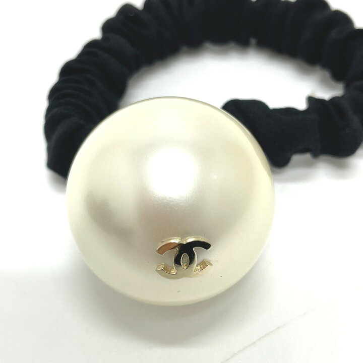 楽天市場】CHANEL シャネル CC ココマーク シュシュ F22V ヘアゴム  