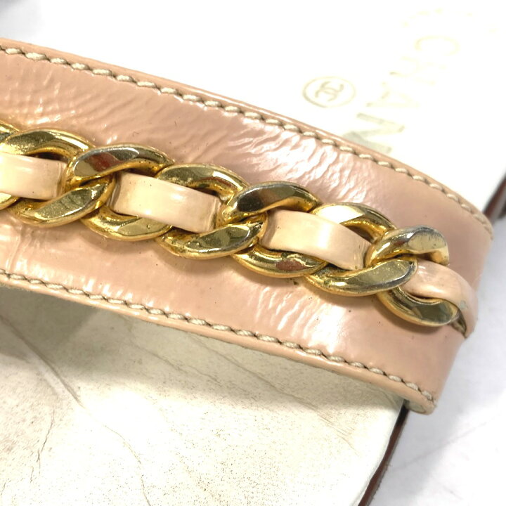楽天市場】CHANEL シャネル 靴 フラット ペタンコ トング CC ココ  