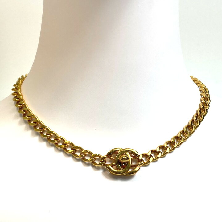 楽天市場】CHANEL シャネル ヴィンテージ ターンロック チェーン 96A  