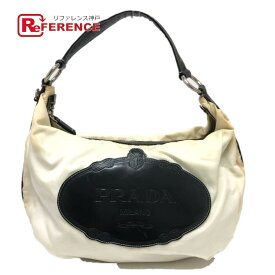 PRADA プラダ ロゴ ワンショルダー カバン ハンドバッグ ショルダーバッグ ナイロン レディース ホワイト 【中古】