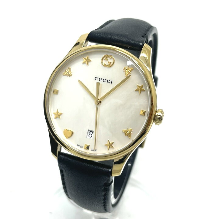 楽天市場】GUCCI グッチ YA126.4 ウォッチ マザーオブパール クォーツ  