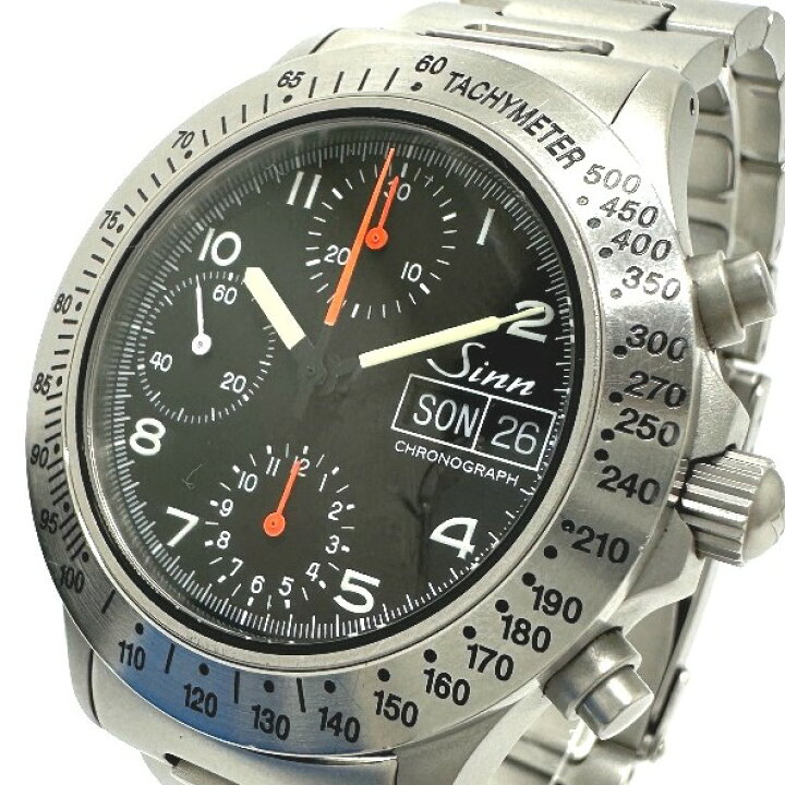 楽天市場】Sinn ジン 256.ST クロノグラフ デイデイト 自動巻き 腕時計 