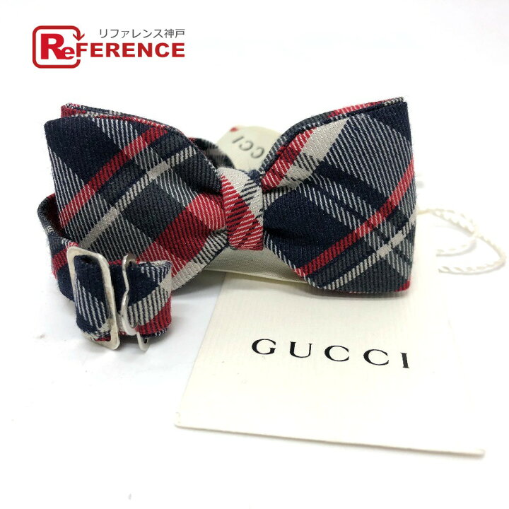 楽天市場】GUCCI グッチ 529323 チェック ボウタイ 蝶ネクタイ 