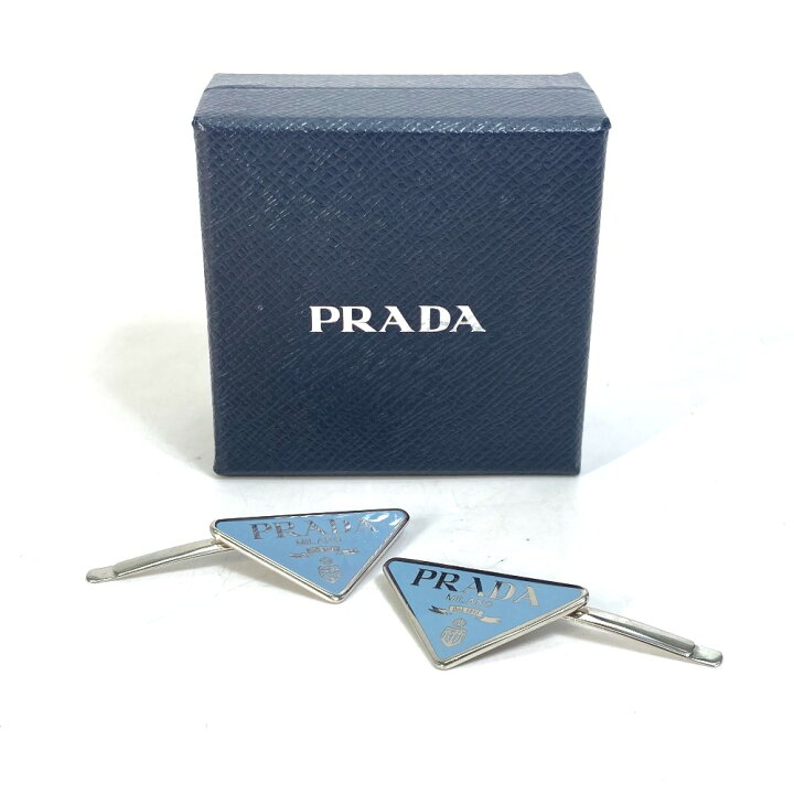 楽天市場】PRADA プラダ トライアングルロゴ 三角ロゴ プレート ペア 2 