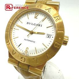 BVLGARI ブルガリ LC35G ディアゴノ スポーツ 自動巻き デイト 腕時計 K18YG /レザーベルト メンズ ゴールド 【中古】