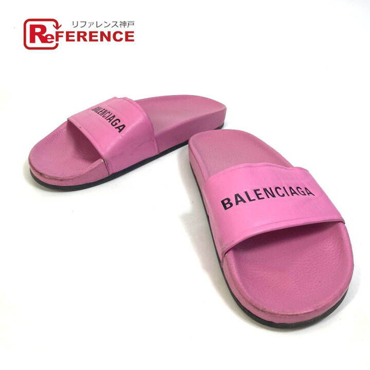 楽天市場】BALENCIAGA バレンシアガ 517226 ロゴ 靴 フラットサンダル  