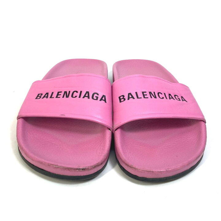 楽天市場】BALENCIAGA バレンシアガ 517226 ロゴ 靴 フラットサンダル  