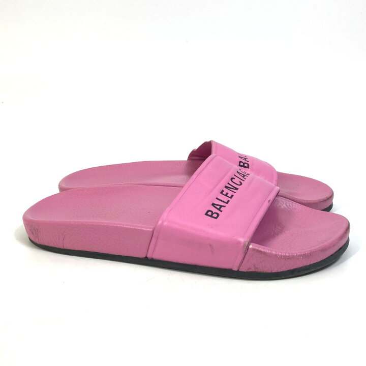 楽天市場】BALENCIAGA バレンシアガ 517226 ロゴ 靴 フラットサンダル 