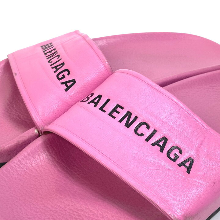 楽天市場】BALENCIAGA バレンシアガ 517226 ロゴ 靴 フラットサンダル  