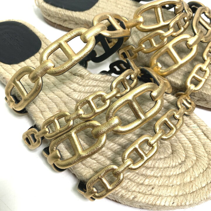 楽天市場】HERMES エルメス フラット シェーヌダンクル アンコーヌ 靴  