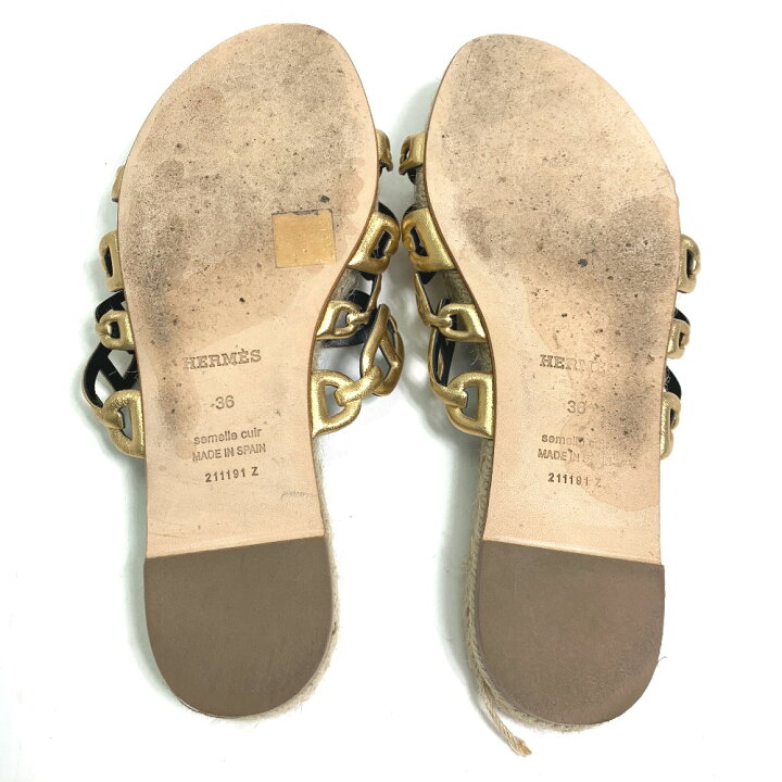 楽天市場】HERMES エルメス フラット シェーヌダンクル アンコーヌ 靴  