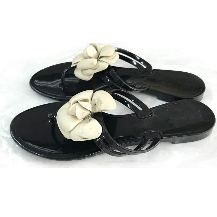 楽天市場】CHANEL シャネル フラット ペタンコ カメリア ココマーク CC  