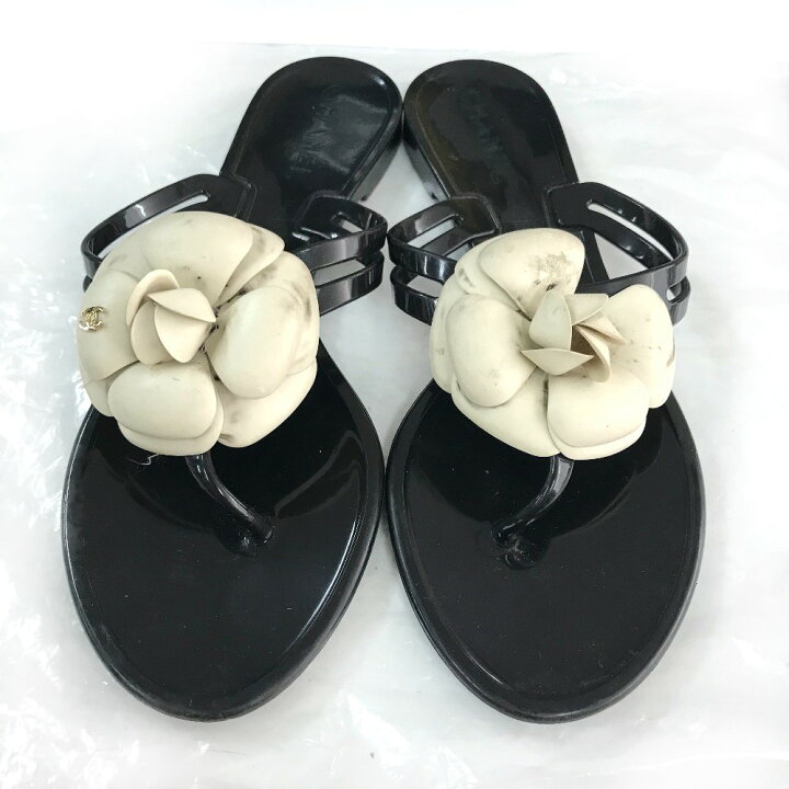 楽天市場】CHANEL シャネル フラット ペタンコ カメリア ココマーク CC  