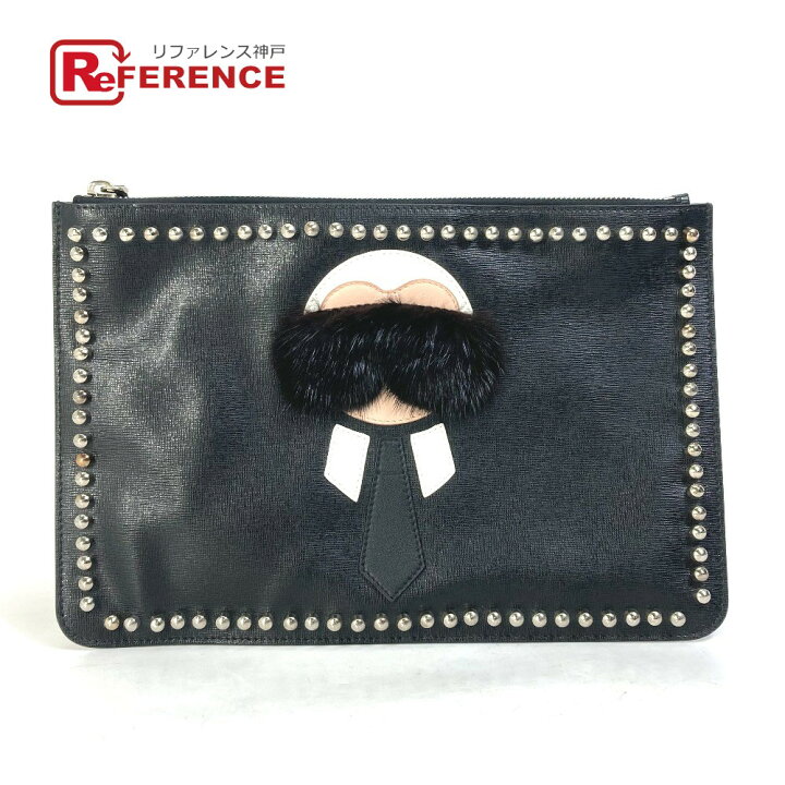 楽天市場】FENDI フェンディ スタッズ ポーチ カールラガーフェルド 