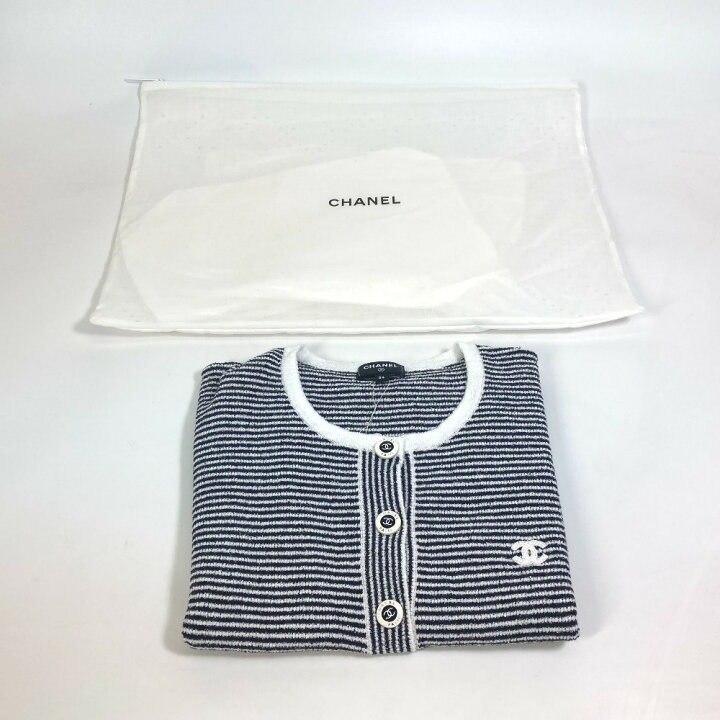 シャネルp74170ボーダー 23 クルーズセーターコットン - 半袖(Tシャツ)