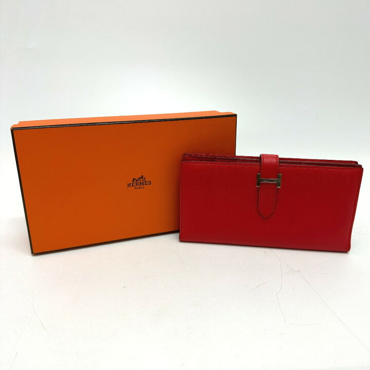 楽天市場】HERMES エルメス H金具 ベアンスフレ 2つ折り ロング  