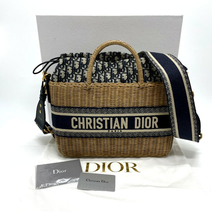 楽天市場】Dior ディオール オブリーク ウィッカー ジャカード カバン  
