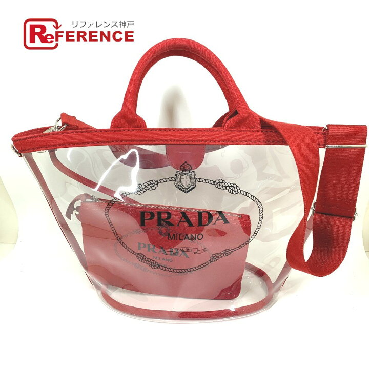 楽天市場】PRADA プラダ 1BG166 クリアバッグ プレックス カナパ  